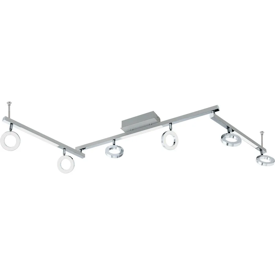 Eglo Spot Cardillio 1 Grau Aluminium/Stahl 8.5 cm - Farbe: Aluminium/Chrom - LED - Lichtfarbe: Warmweiss - LED Energiesparlampen