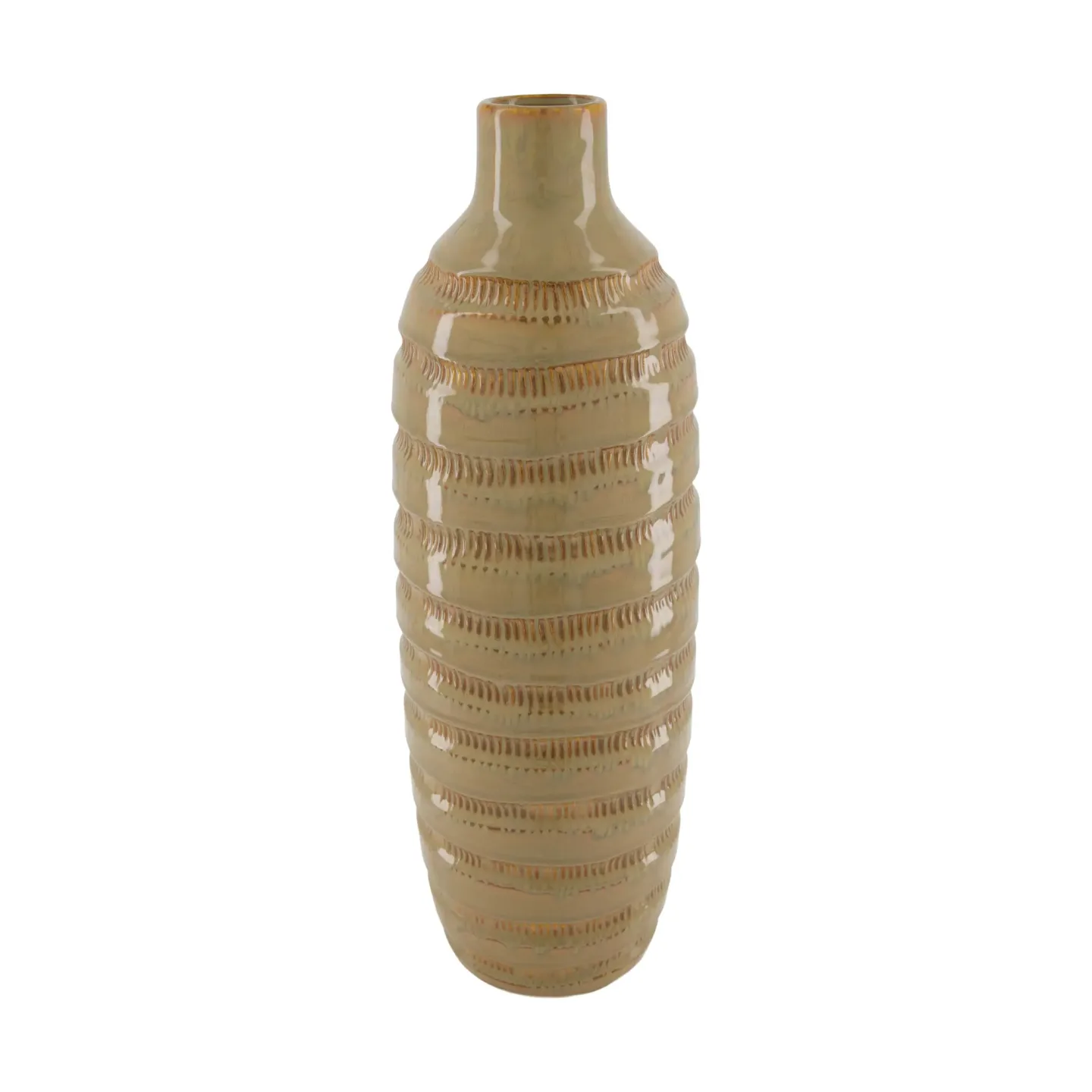 Decofinder Vase Flasche, Keramik, Hellbraun | Schubiger Möbel