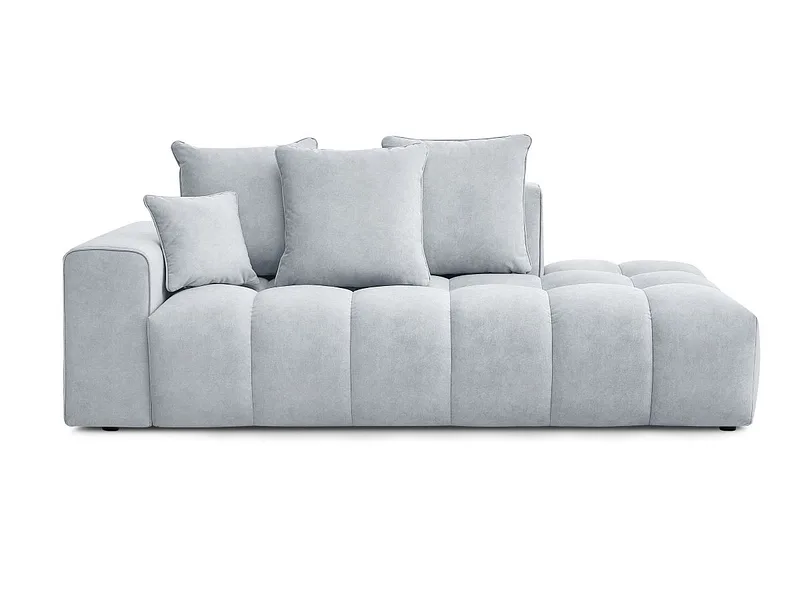 3er Sofa BOBOCHIC MONT-BLANC Samt hellgrau