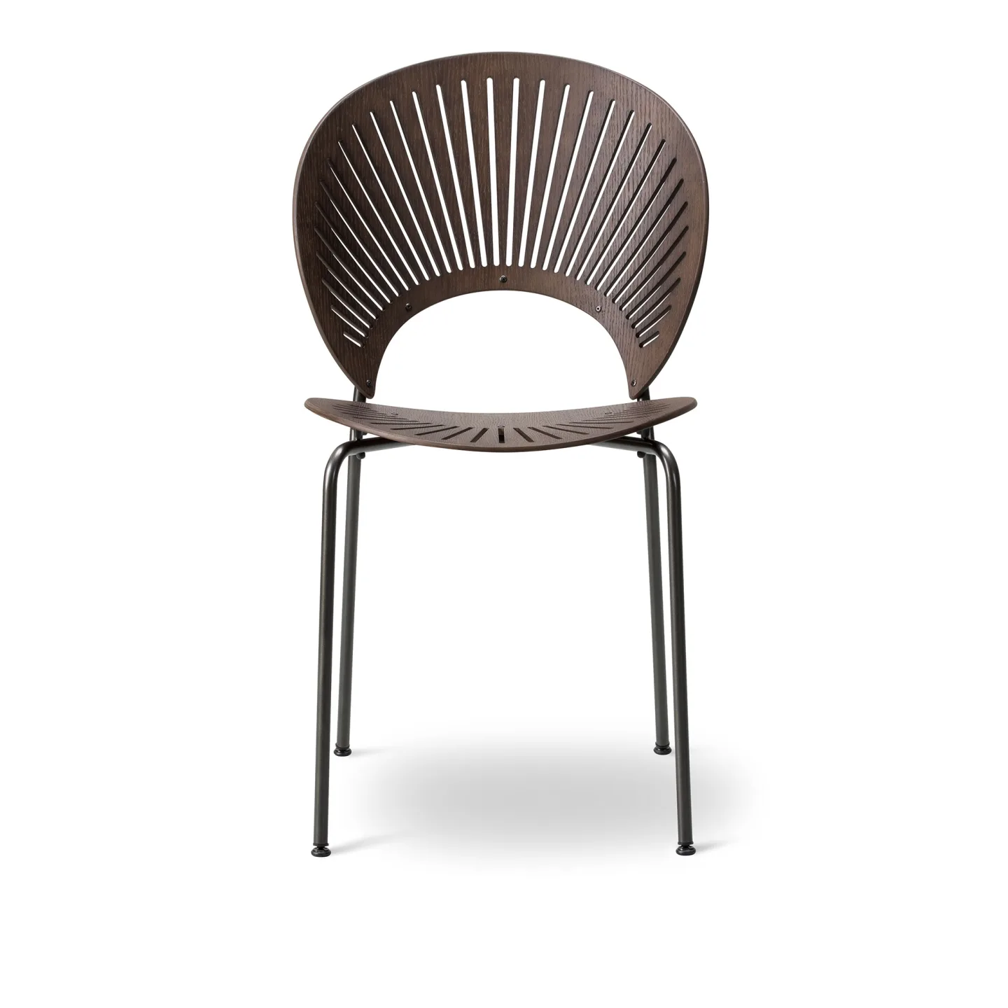Fredericia Furniture - Trinidad Chair, Rökt ek, Flint - Matstolar - Nanna Ditzel - Grå - Metall/Trä