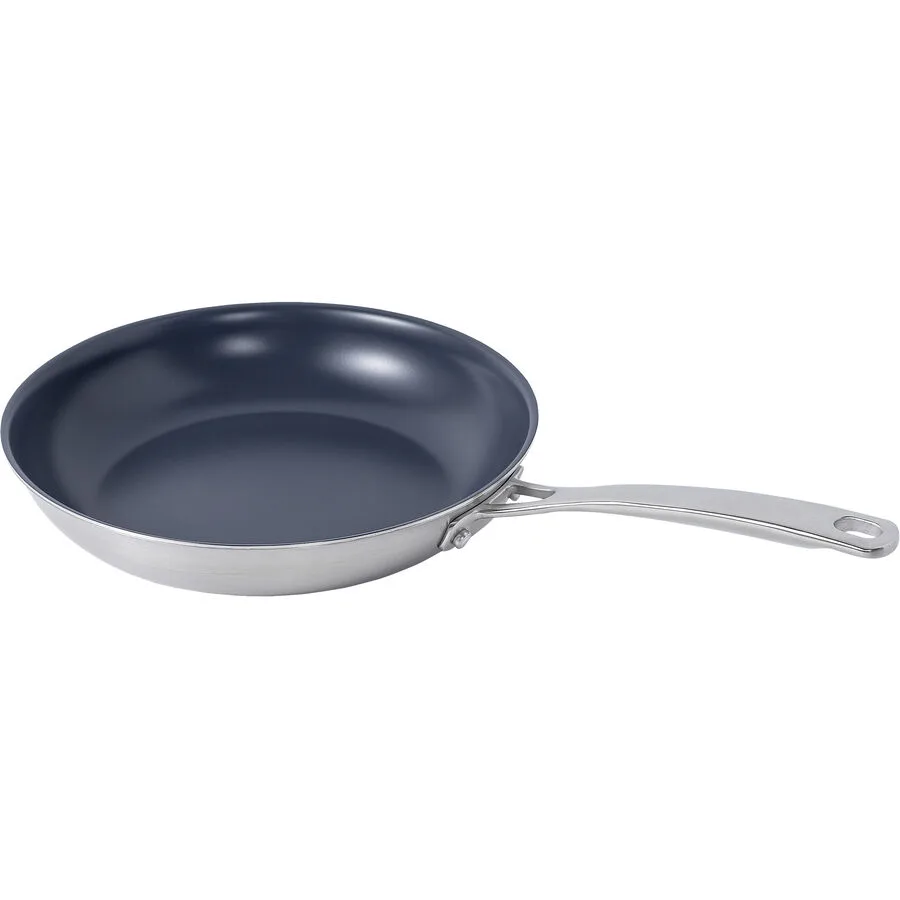 Bratpfanne Pentola Titan chrom/schwarz Titan/Stahl D 24 cm