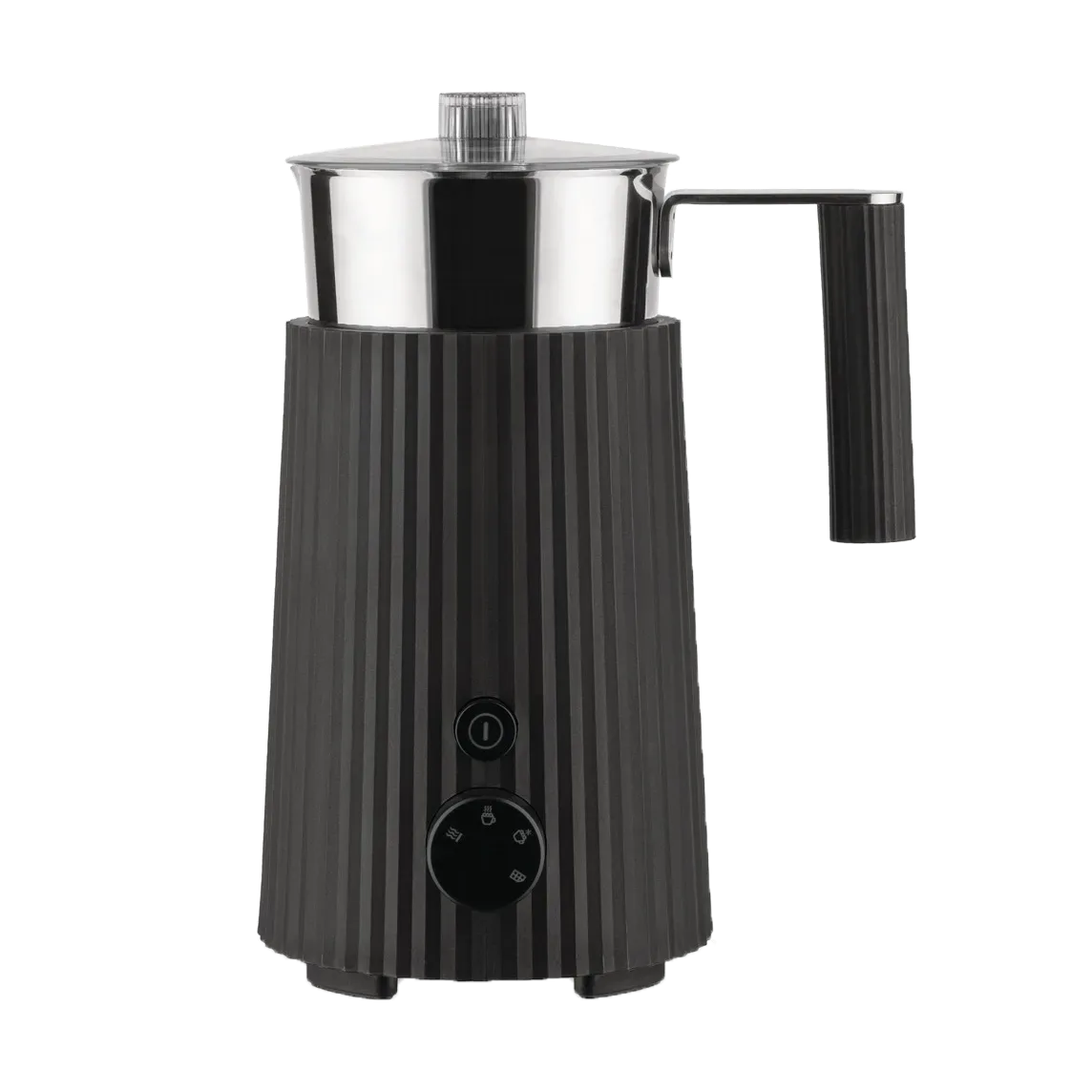 Alessi Plissé Milchaufschäumer 35 cl Schwarz