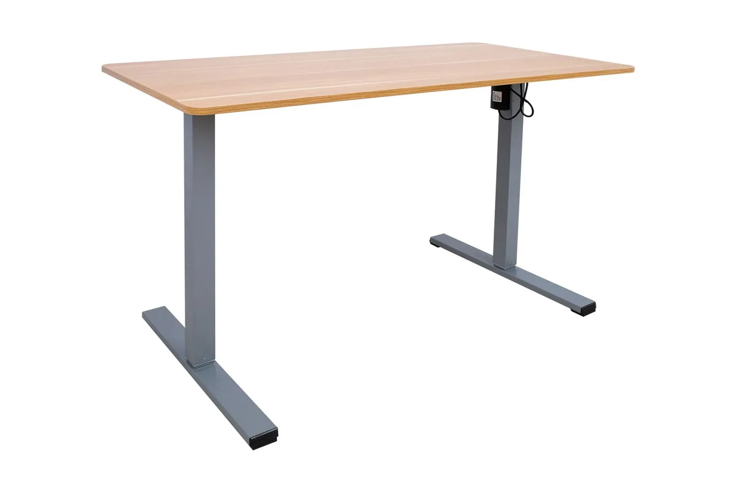 Ergo Optimal Skrivbord med motor 120x60 cm Trä/Grå -