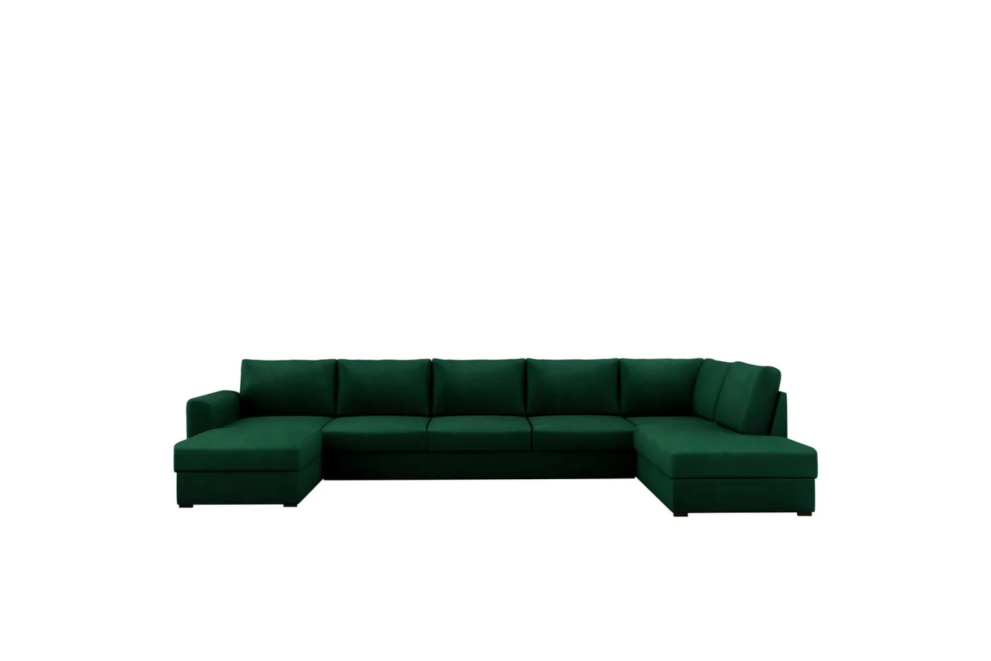 Taberk Bäddsoffa med Divan och Schäslong 5-sits - Grön
