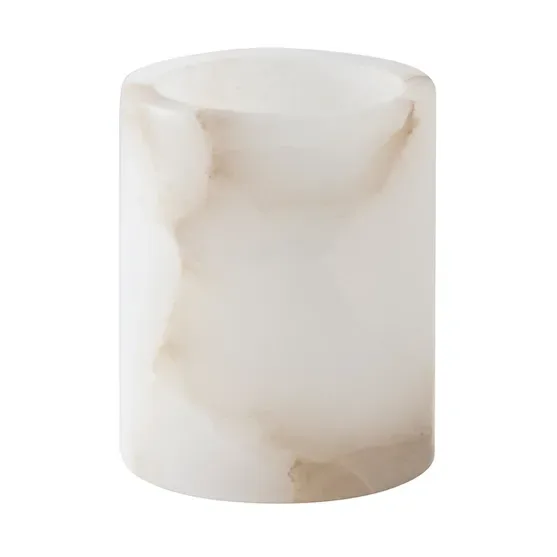 Tell Me More Alabaster Windlicht Weiß-beige, XS 7,5 cm