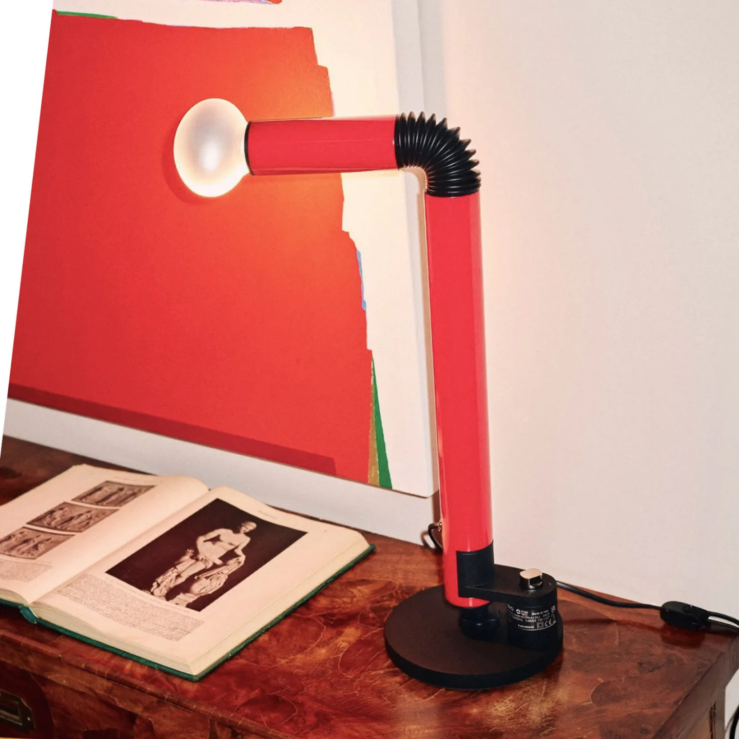 Periscopio Tischlampe, rot, Höhe 68 cm, Metall - Stilnovo - Wohnzimmer - Design