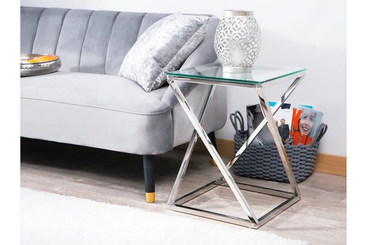 Beverly Sidobord 40 cm - Silver