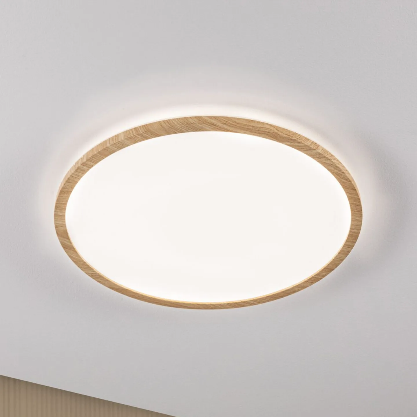 Atria Shine LED-Panel Ø42cm holz IP44 4000K an/aus Paulmann - Arbeitszimmer / Büro - Modern - Kunststoff - Einflammig