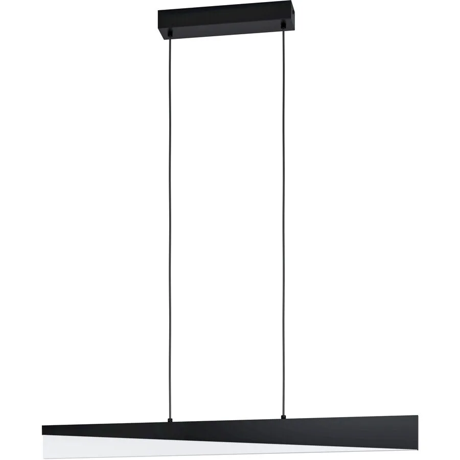 Eglo Pendellampe Isidro Schwarz Aluminium/Stahl 6 cm 110 cm - LED - Lichtfarbe: Warmweiss - LED Energiesparlampen