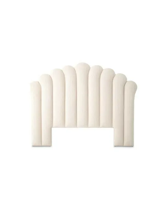 Trapezium Headboard Bouclé Cream