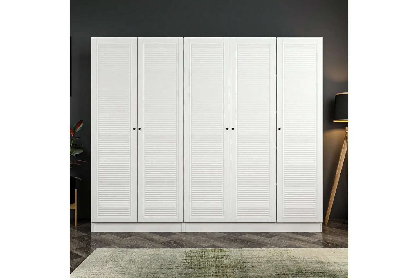 Fruitland Garderob 225 cm - Vit