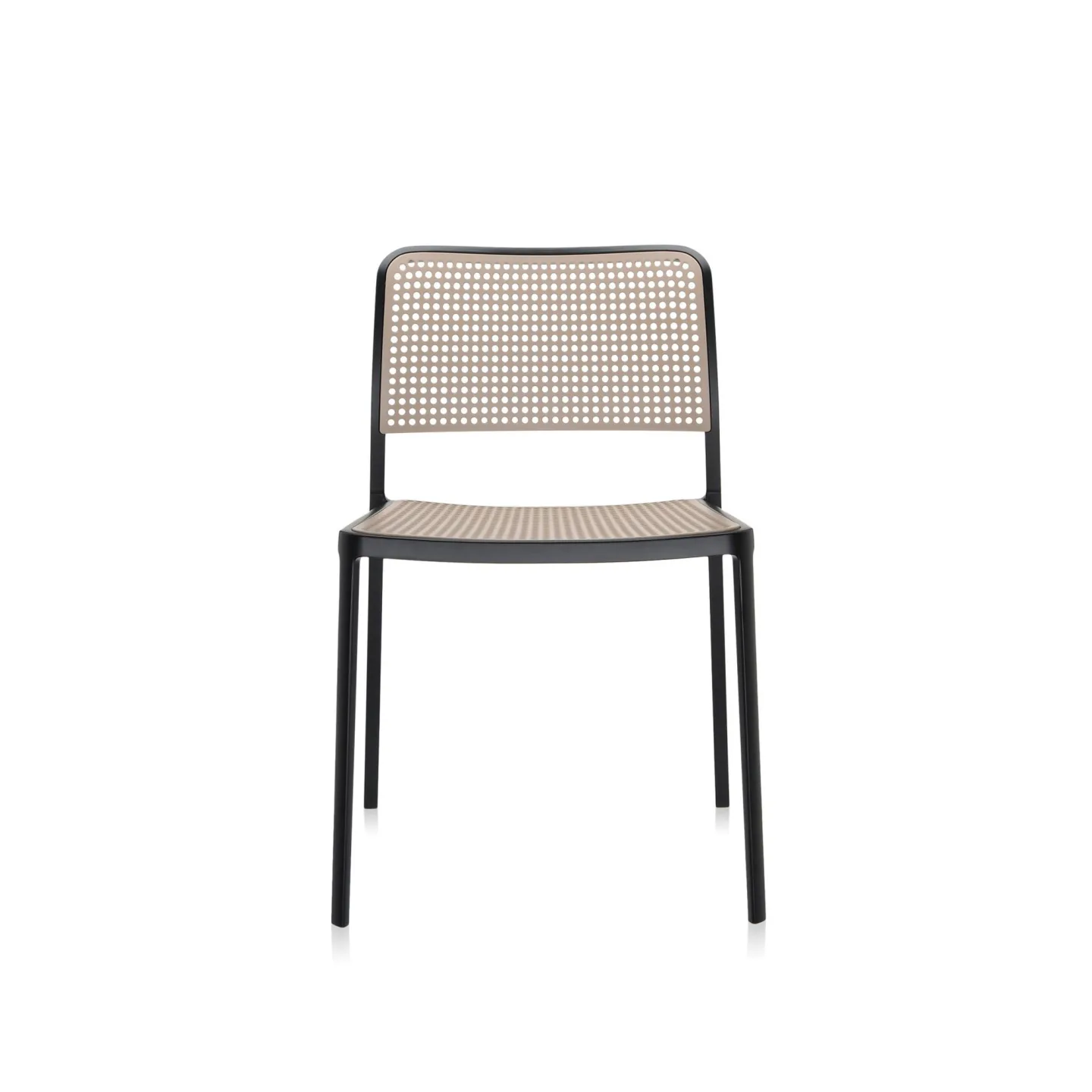 Kartell - Audrey Chair 5875, Black/Sand - Matstolar - Piero Lissoni - Svart - Metall/Syntetiskt