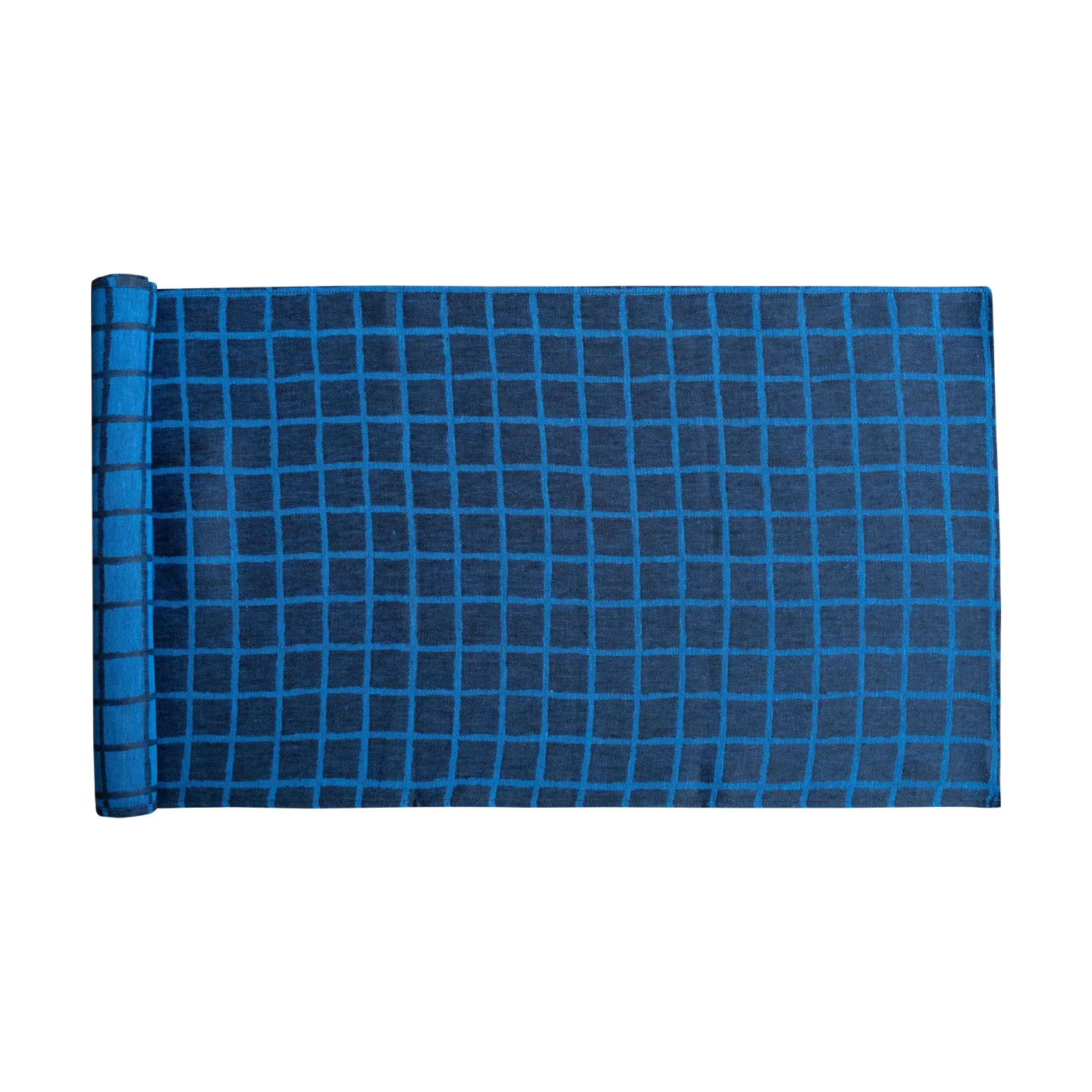 Fine Little Day Rutig Jacquard gewebter Tischläufer 45 x 150cm Blue-black