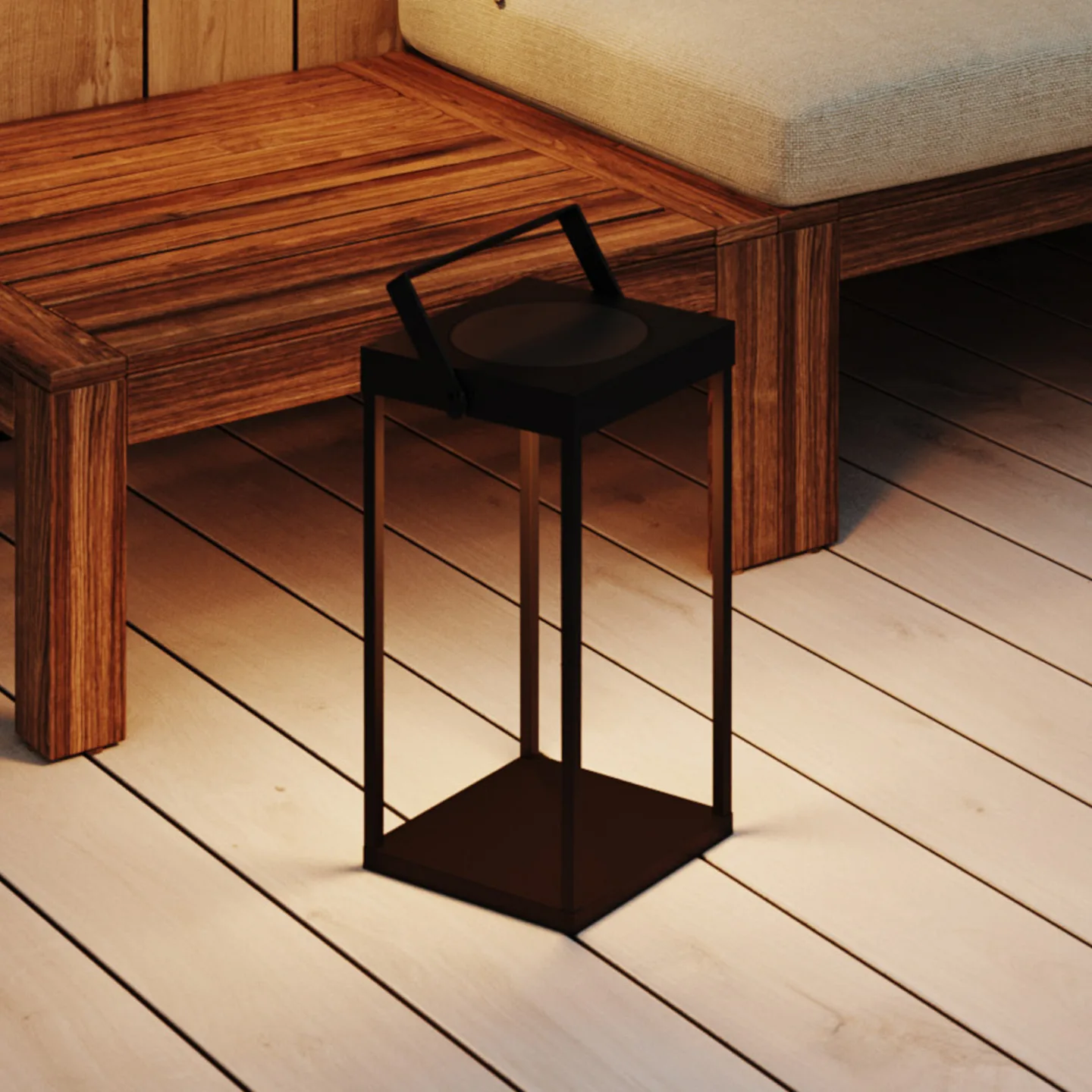 Pure LED-Solarlaterne, schwarz, USB, Metall, Höhe 42 cm Markslöjd - Terrasse - Modern