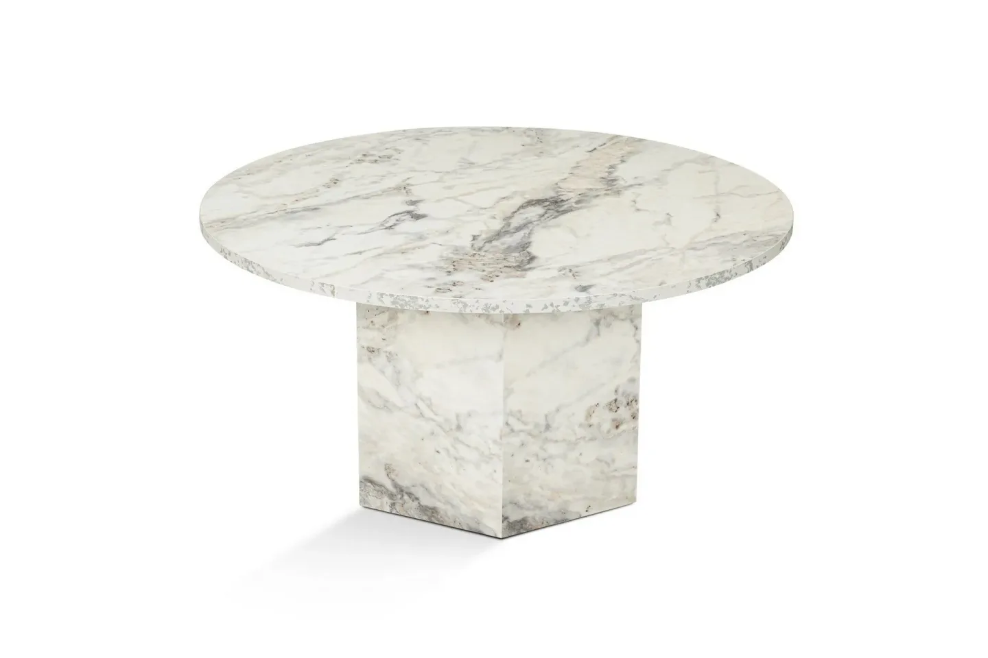 Berriaren Soffbord 80 cm - Vit marmor