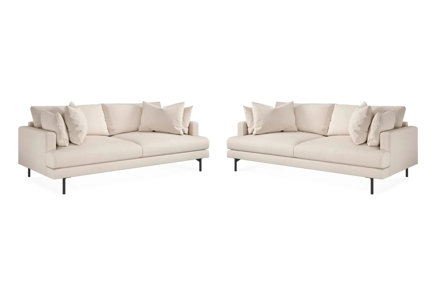 Menard Soffgrupp 4-sits + 4-sits Djup Tygsoffa 225 cm bred - Beige