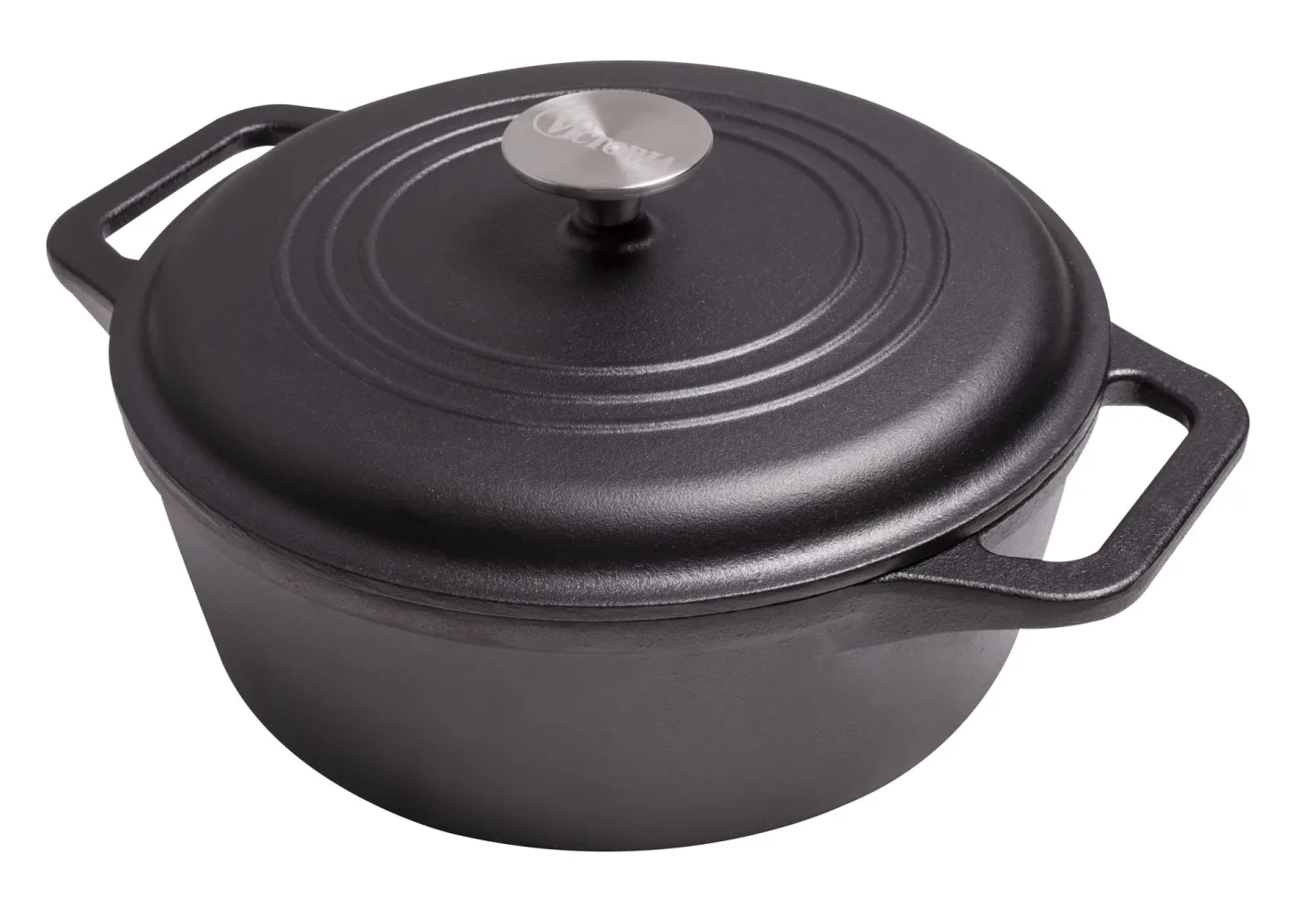 Victoria Gusseiserner Topf 3,8 l Schwarz