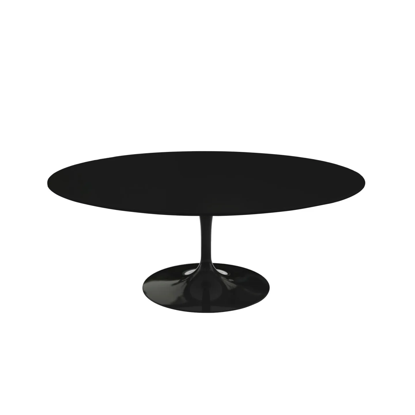 Knoll - Saarinen Oval Table - Soffbord, Svart underrede, skiva i Svart laminat - Soffbord - Eero Saarinen - Svart - Metall/Trä