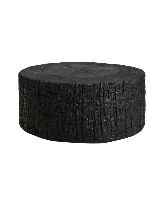 Timber sofabord metal black