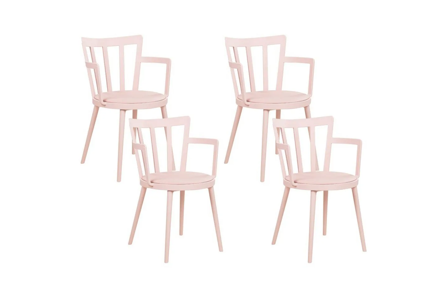 Set med 4 matstolar Morill - Rosa