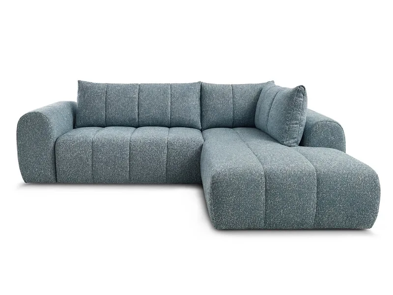 Ecksofa BOBOCHIC NESTY Stoff chiniert blau
