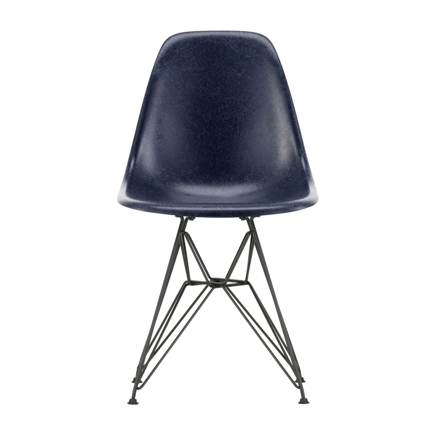 Vitra Eames Fiberglass Side Chair DSR stol Navy blue-Dark basic