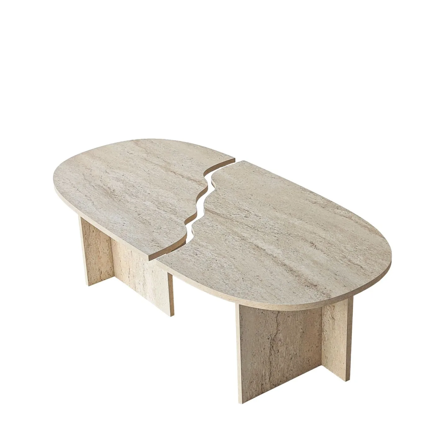 Jorvis Soffbord 120 cm Oval - Travertin