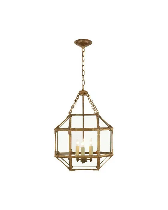 Morris loftlampe Gilded Iron/klart glas S