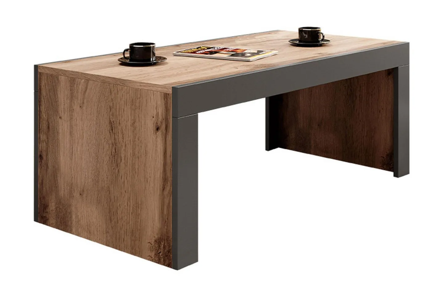 Milias Soffbord 120 cm - Natur/Antracit