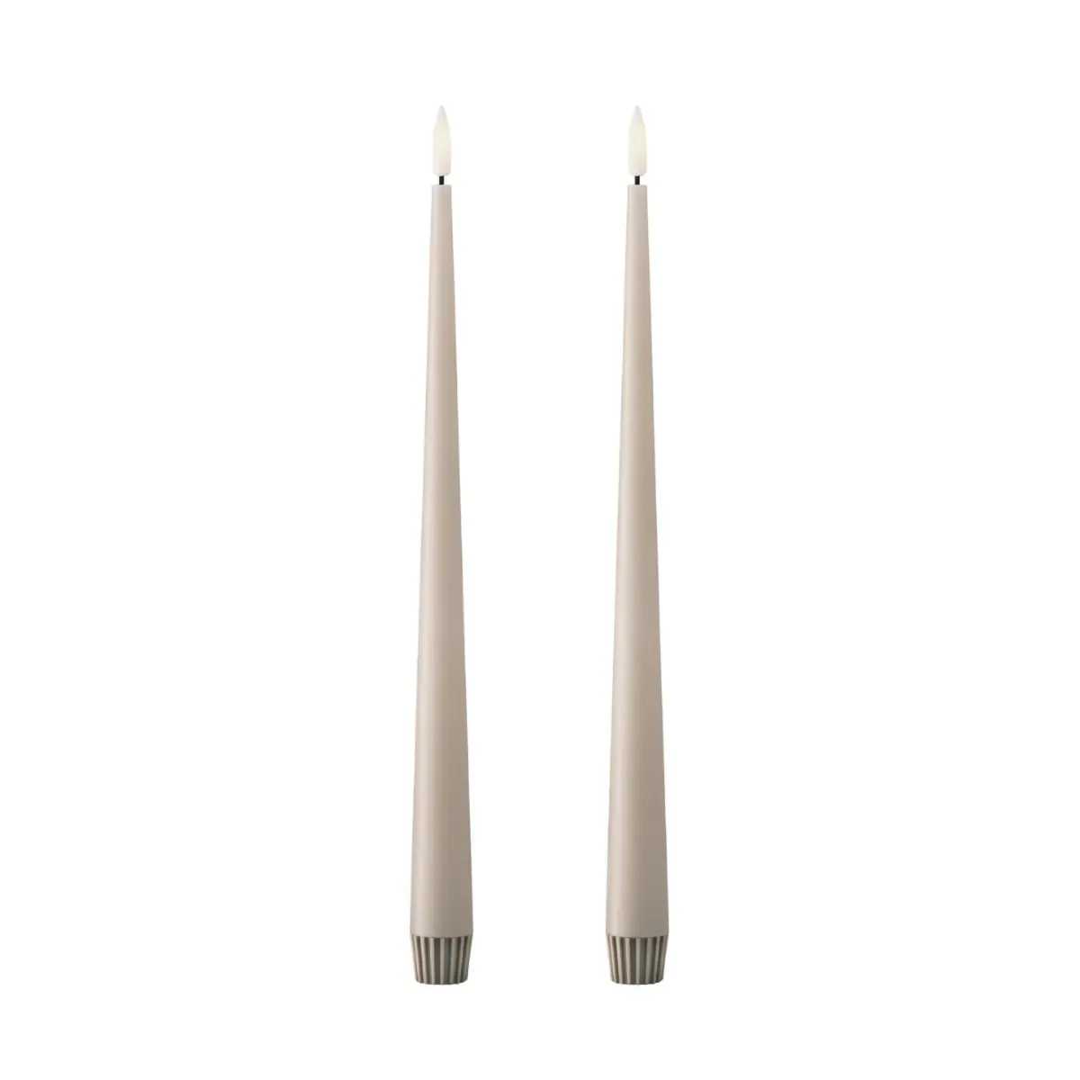 ester & erik ester & erik Stabkerzen LED 2er-Pack 22 Linen Grey , 30 cm