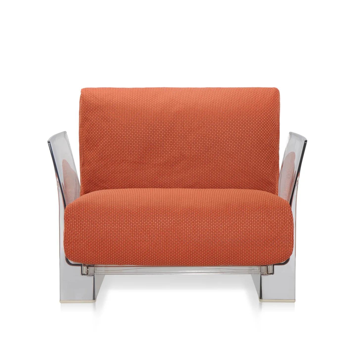 Kartell - Pop Outdoor Armchair 7041, Ikon Orange - Fåtöljer utomhus - Piero Lissoni - Orange - Textilmaterial/Skum/Plast