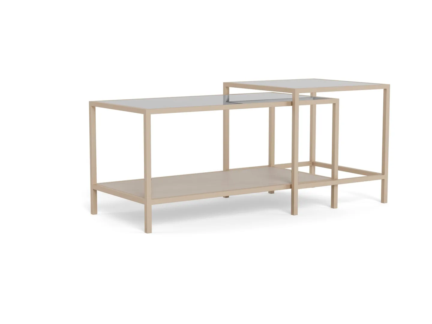 Hasslevik Soffbord 90 cm - Klar/Grå