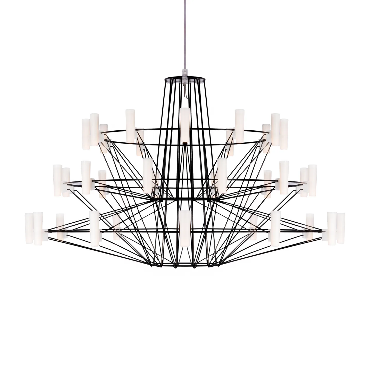 Moooi - Coppélia takkrona liten black satin med 36 LED-lampor - Takkronor - Arihiro Miyake - Svart