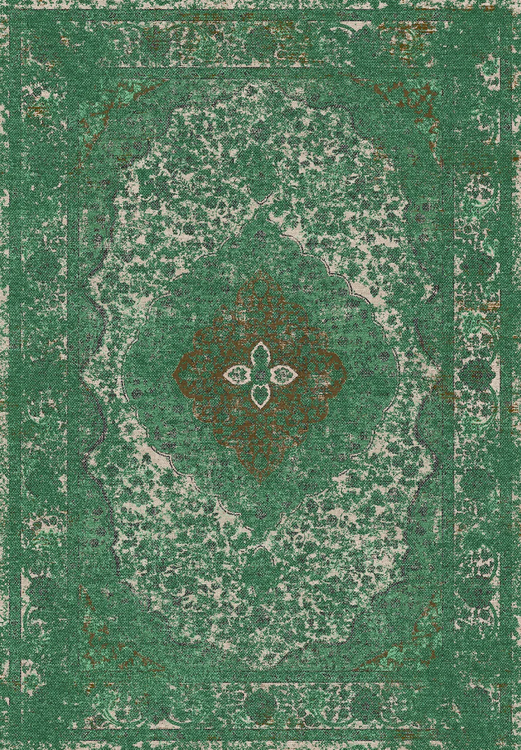Wilton-teppe - Lainey (grønn) (Størrelse: 160 x 230 cm)