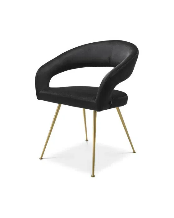 Bravo spisestol roche black velvet