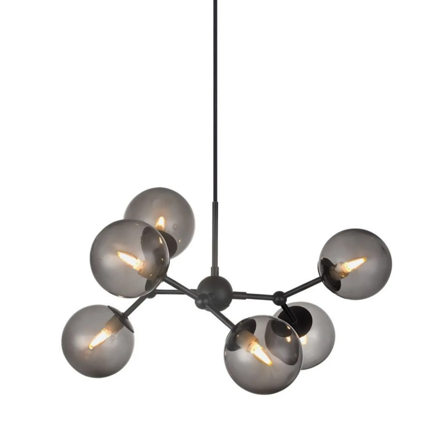 Atom Pendelleuchte Large Smoke - Halo Design - Esszimmer - Metall