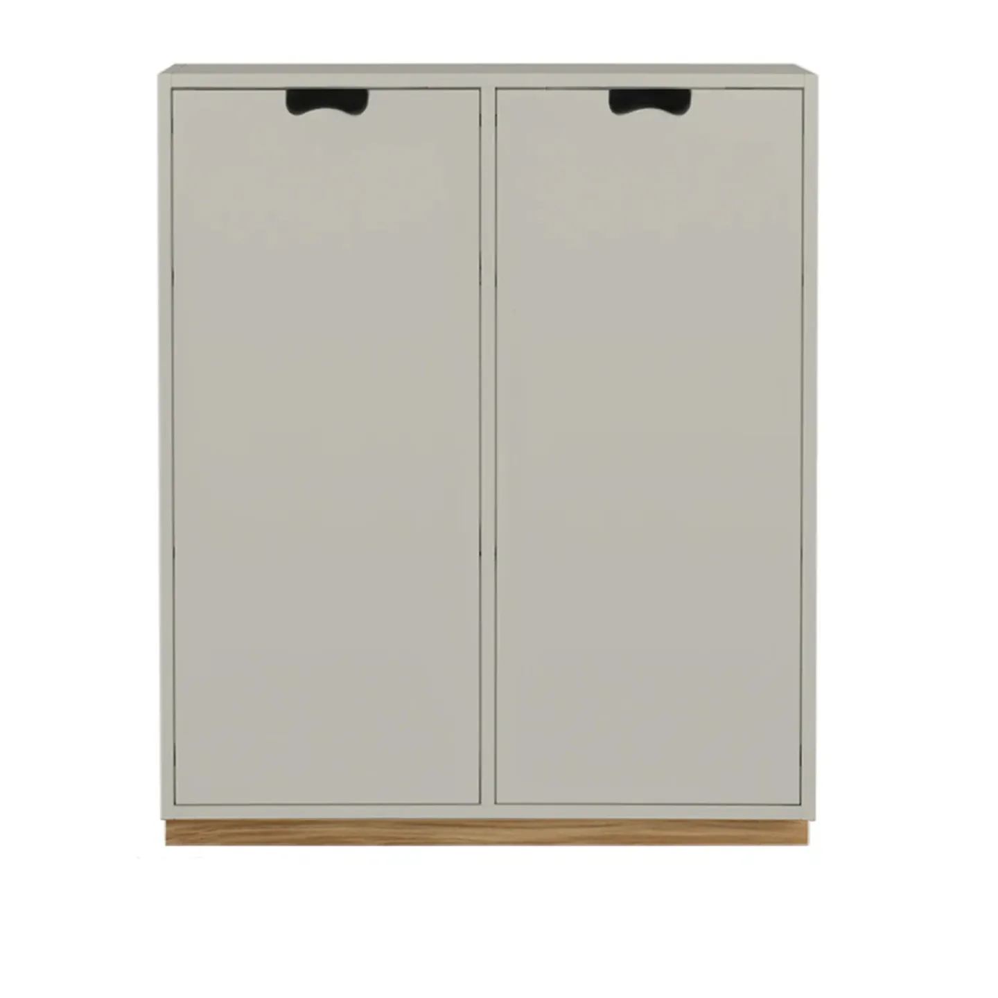 Asplund - Snow Cabinet E D30 Covered Doors - Light Grey, Ek Sockel - Skåp och vitrinskåp - Thomas Sandell & Jonas Bohlin - Grå - Trä