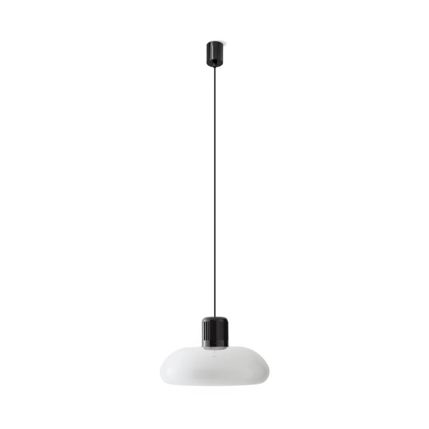 Trepiù LED-Hängelampe, weiß/schwarz, Ø 40 cm - Stilnovo - Wohnzimmer - Design - Aluminium - Einflammig