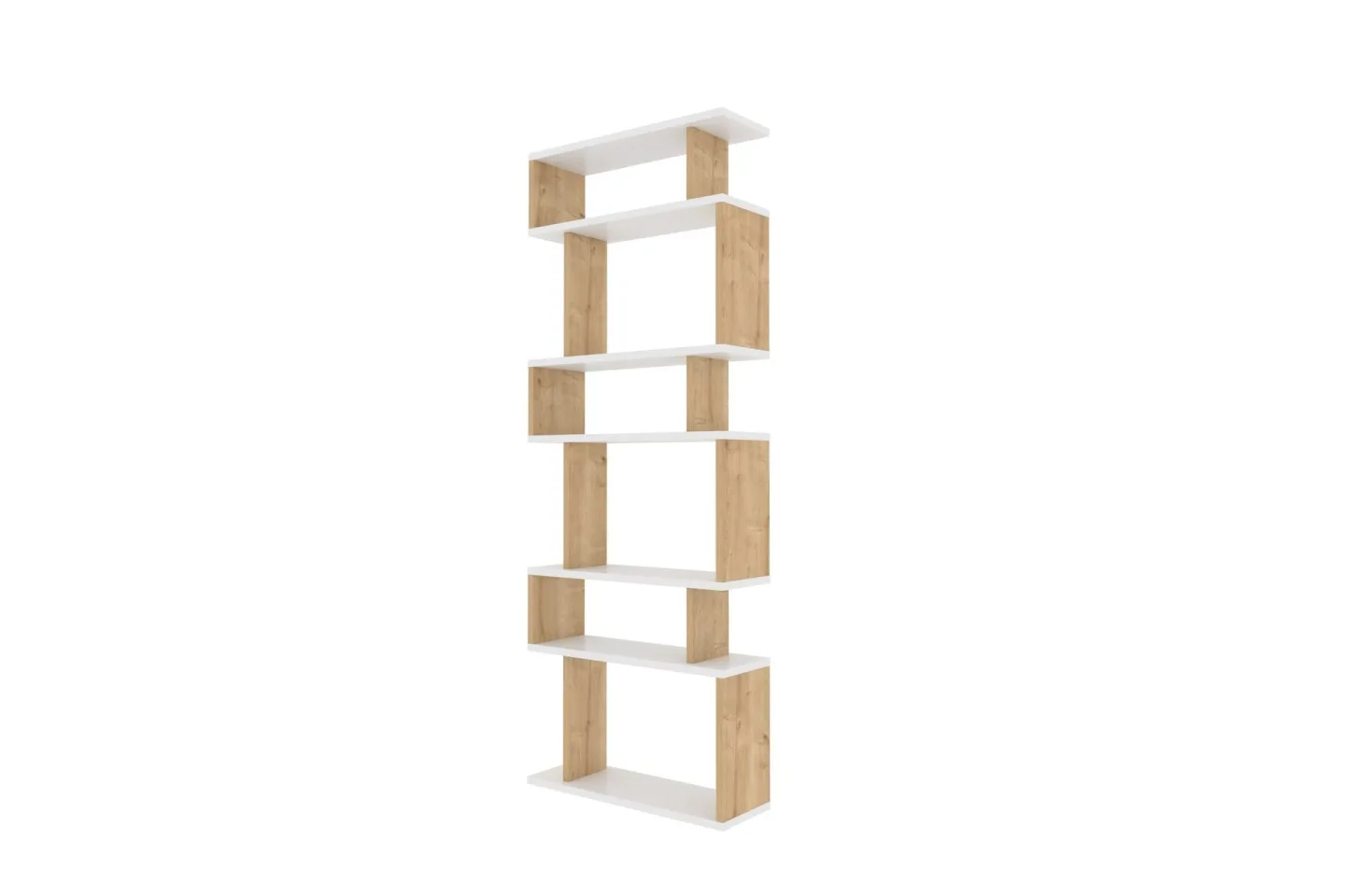 Bates Bokhylla 60 cm - Vit/Ek