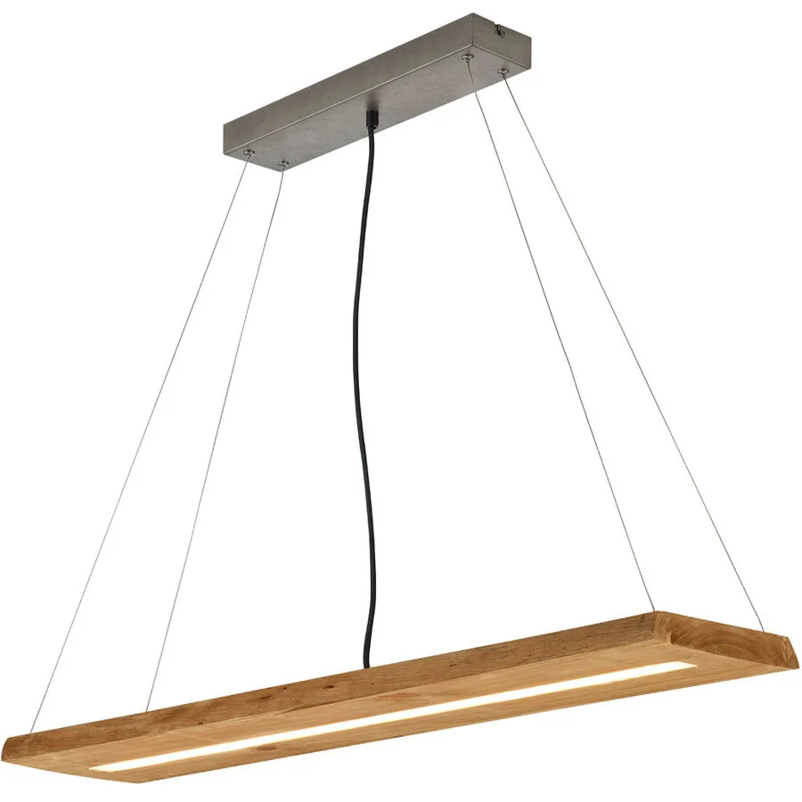Pendellampe Nerko Braun Holz 100 cm 150 cm - Farbe: holzfarben - LED - Lichtfarbe: Warmweiss - LED Energiesparlampen