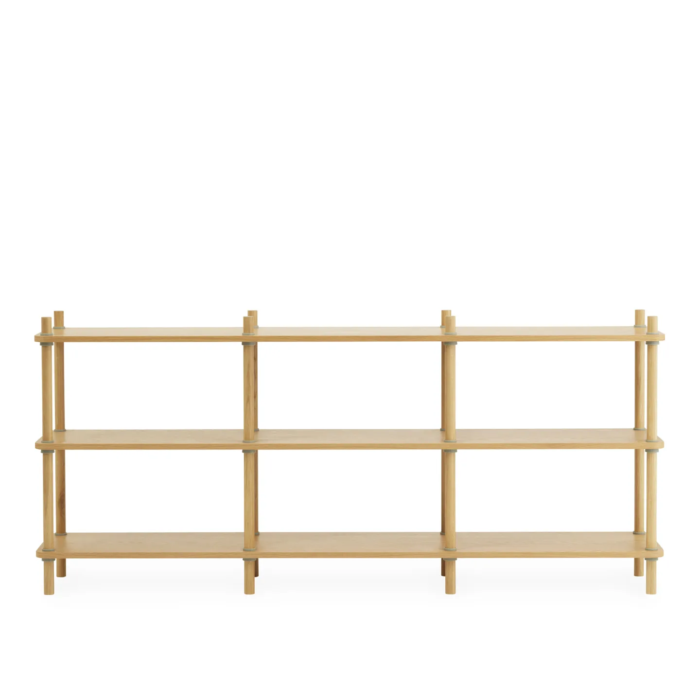 Normann Copenhagen - Jam Bookcase 8 poles Oak/Grey - Hyllor - Rudolph Schelling Webermann - Grå - Trä/Plast