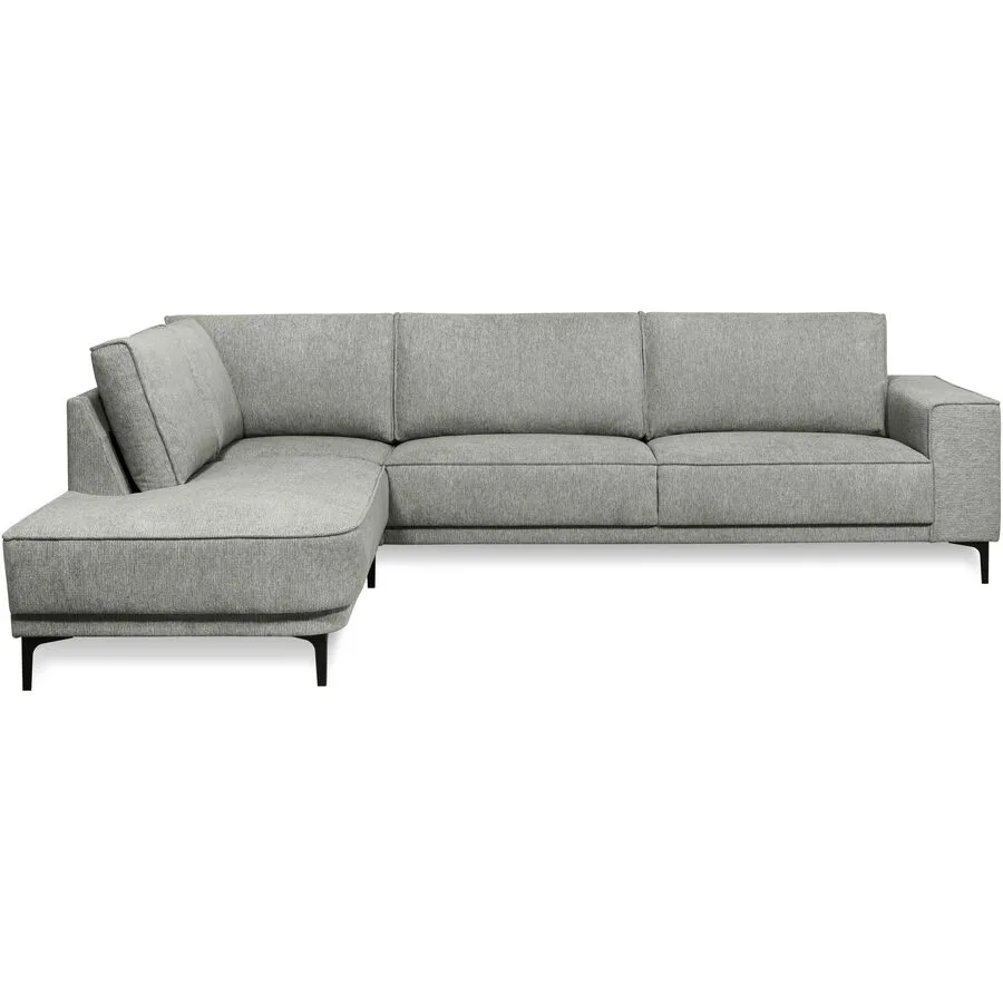Ecksofa Marjorie Grau Stoff 289 cm 210 cm
