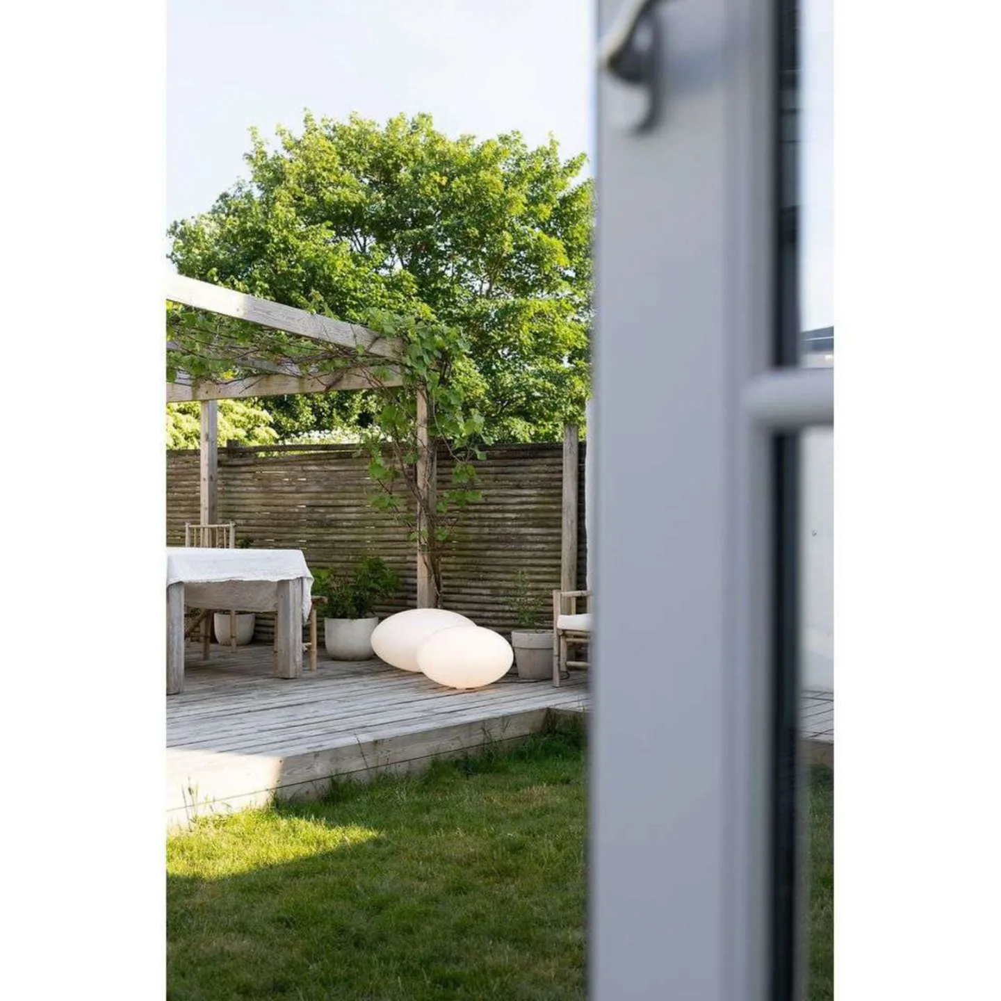 Eggy Pop Out Utendørslampe Ø32 (3m) Opal White - Cph Lighting - Terrasse - Plast