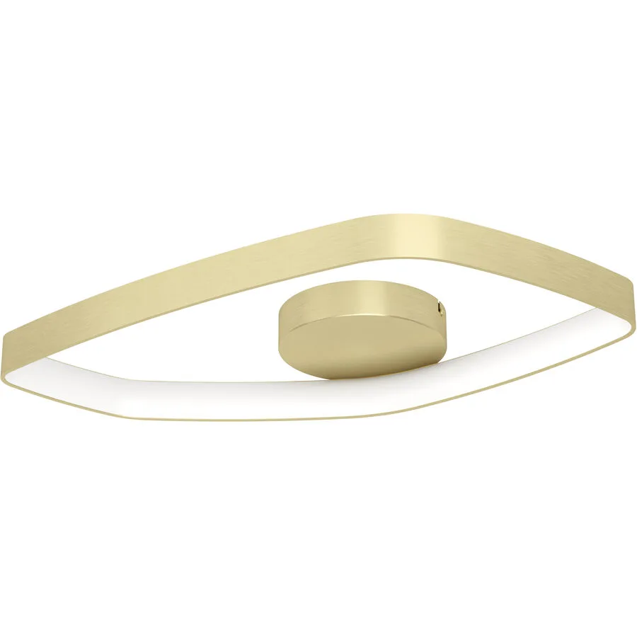 Eglo Deckenlampe Vallerosa Aluminium/Stahl 33.5 cm 7.5 cm - Farbe: messing gebürstet/smoky - LED - Lichtfarbe: Warmweiss - Deckenlampe- LED