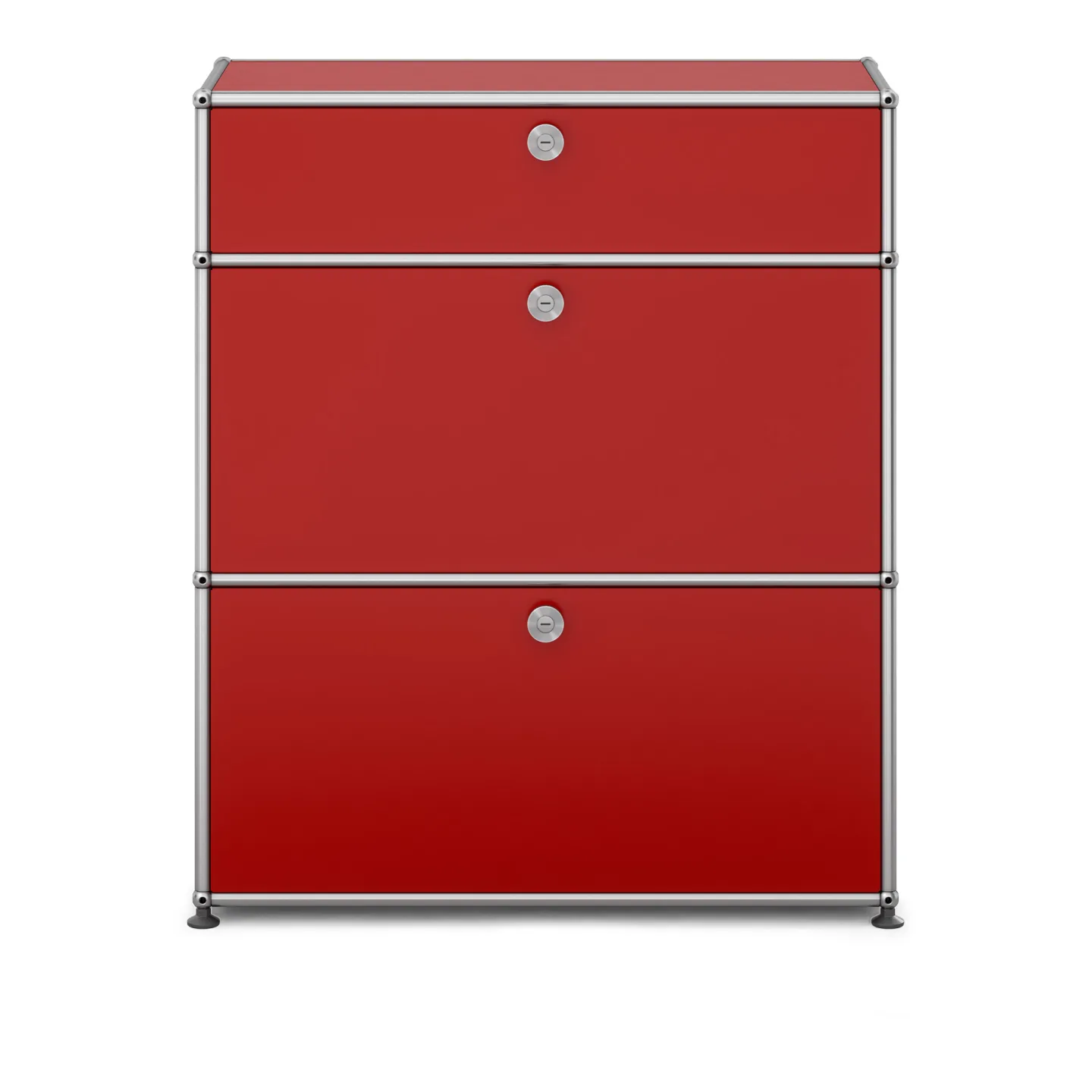 USM - USM Haller Shelf M25 USM Ruby Red - Byråer - Fritz Haller & Paul Schärer - Röd - Metall