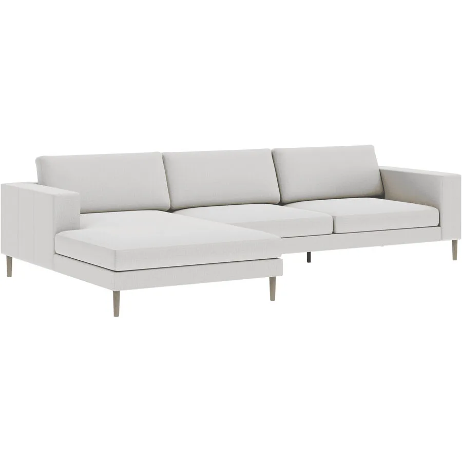 Ecksofa Domino Links Stoff natur B 310 T 181 cm - Möbel Konfigurator: Traummöbel individuell zusammenstellen