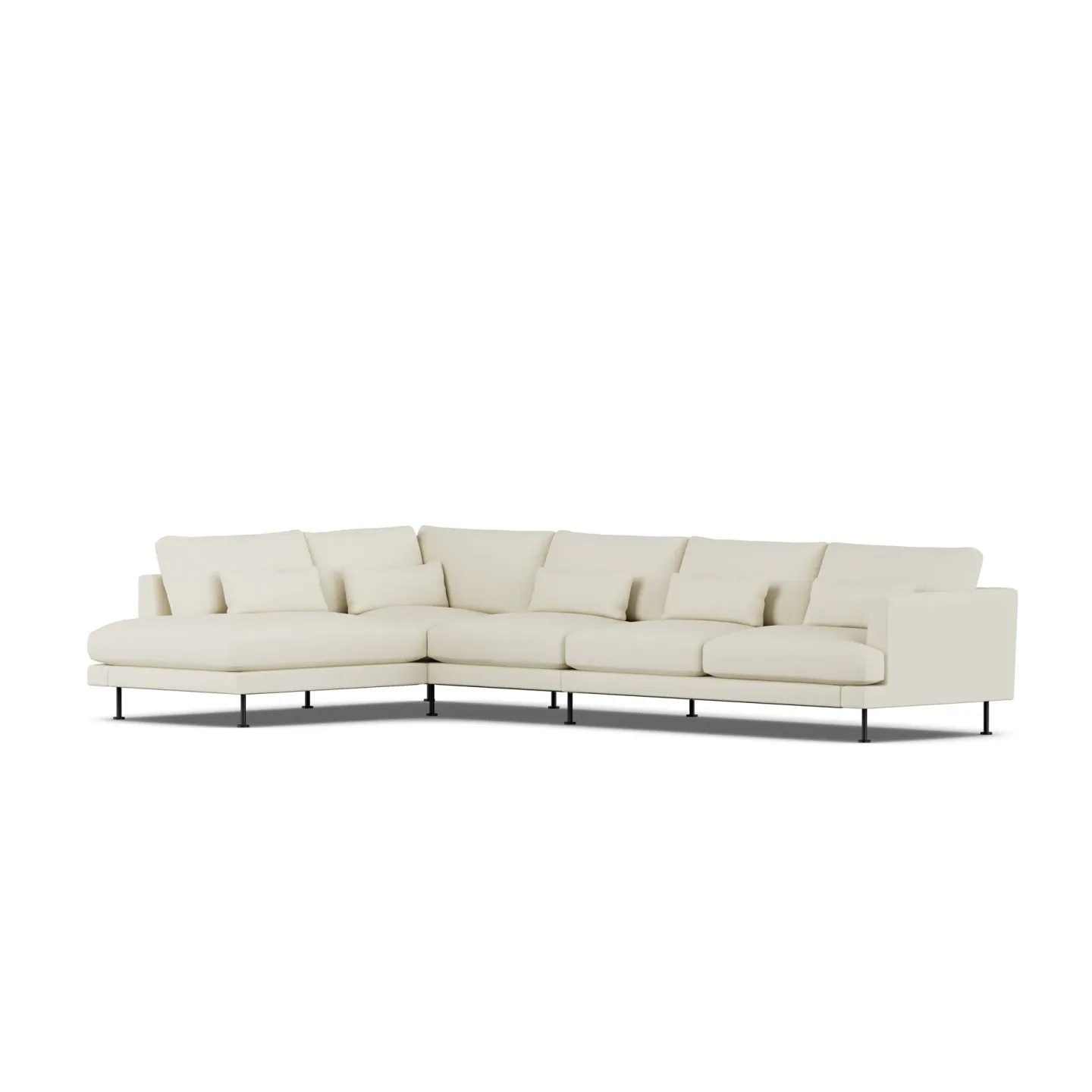 1898 Bredhult Sofa Oslo Nature 1540-Schwarzer Stahl, 4-sitzig B2