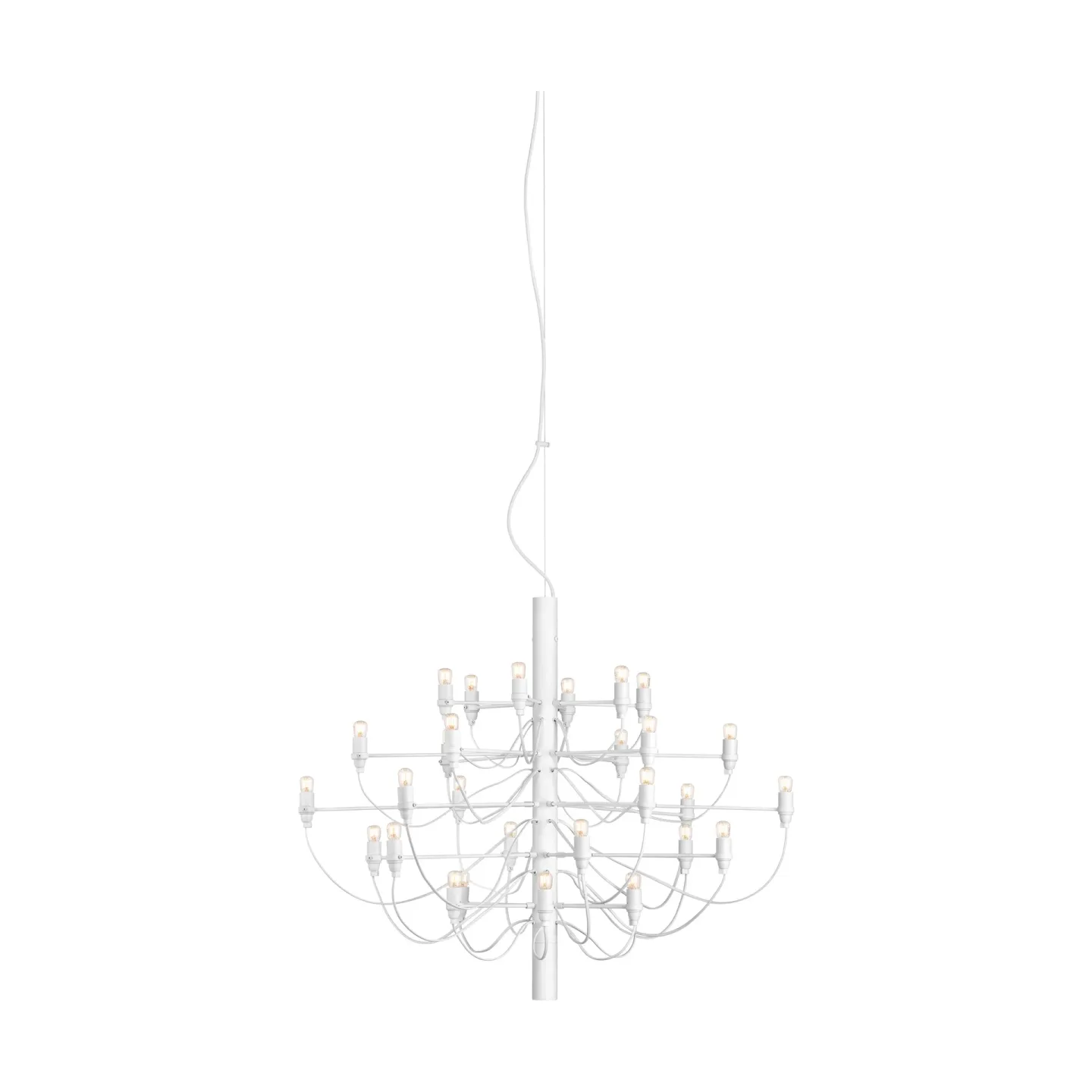 Flos 2097 Sarfatti Kronleuchter Mattvit 30 Lampen