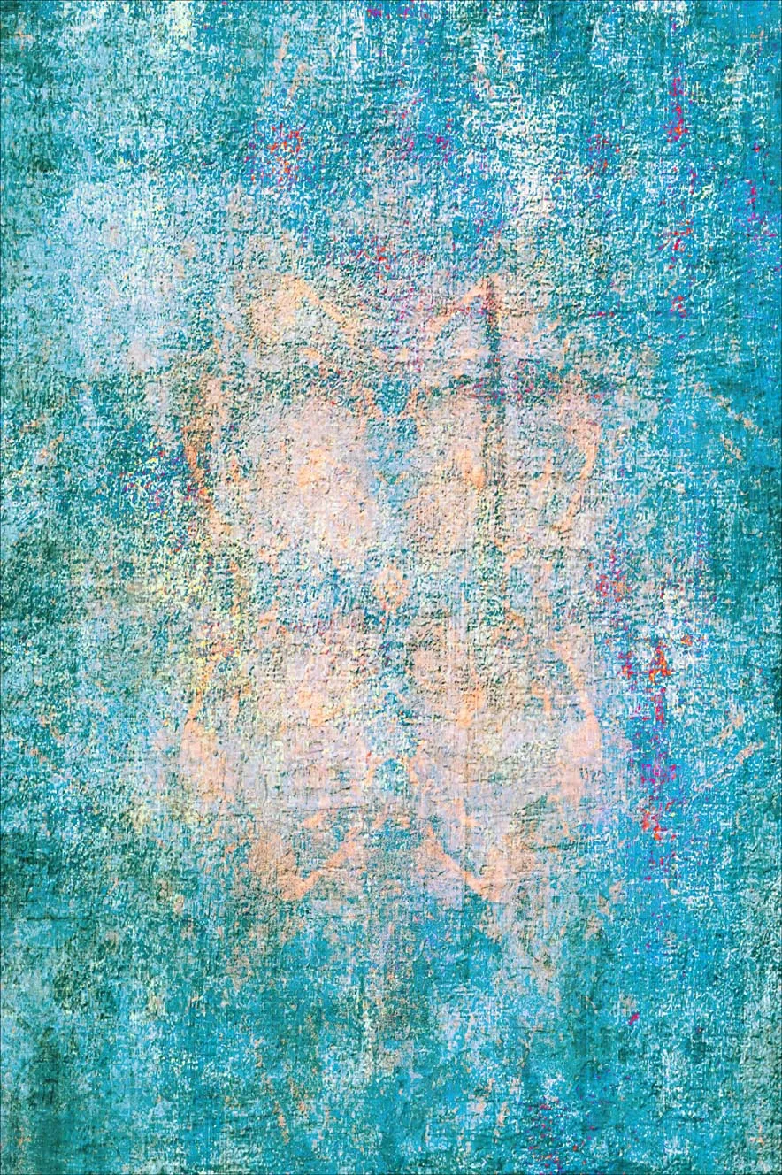 Wilton-teppe - Jules (turkis) (Størrelse: 160 x 230 cm)