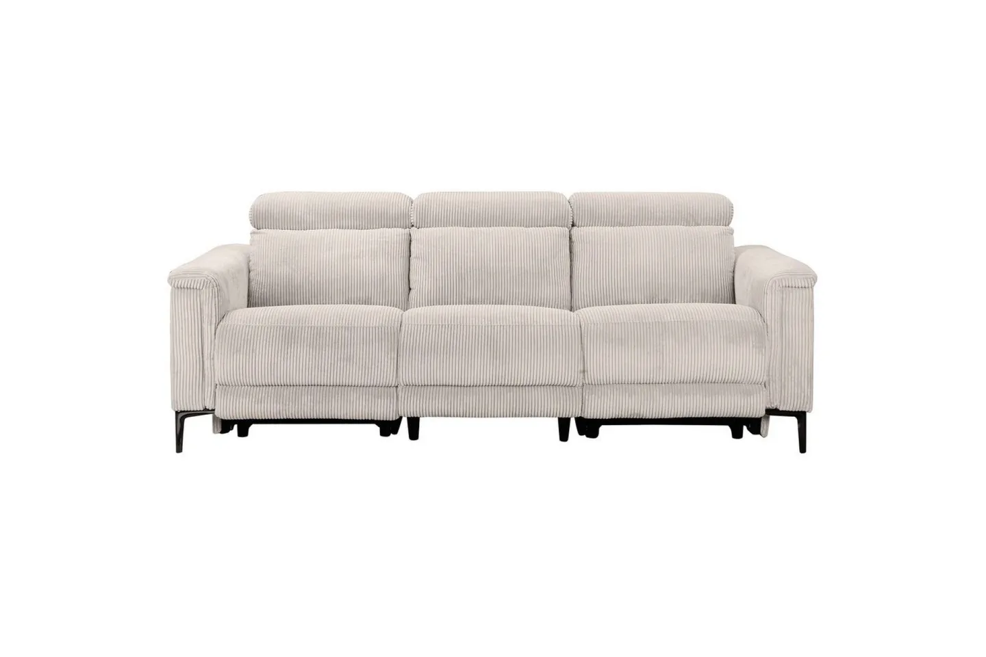 Reclinersoffa utan hörn Loft24 Lund Reclinersoffa 3-sits Vit -
